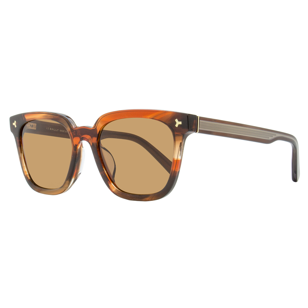 Bally Square Sunglasses BY0085H 50E Brown Melange 54mm